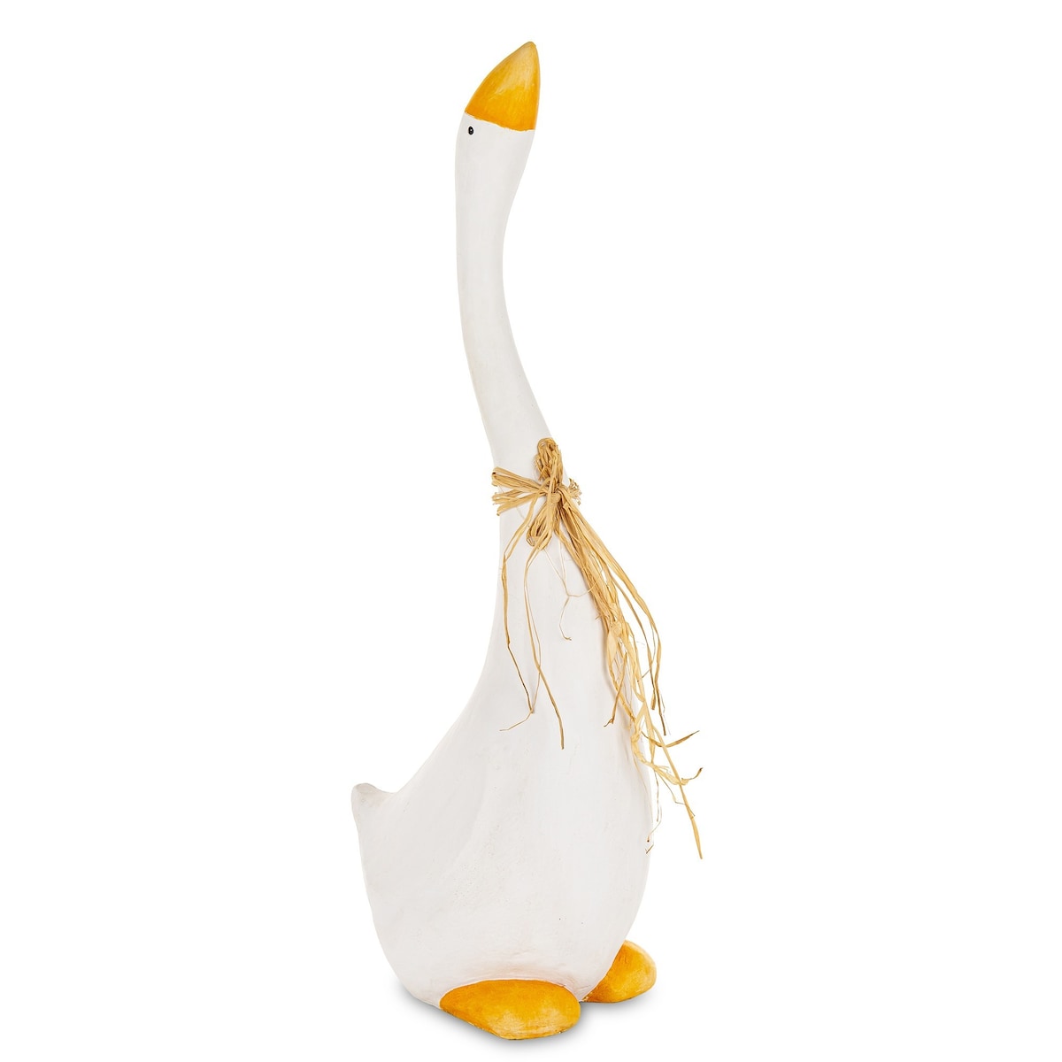 Dekoracja - biała gąska 73x26x19,5 cm ANSERO duża