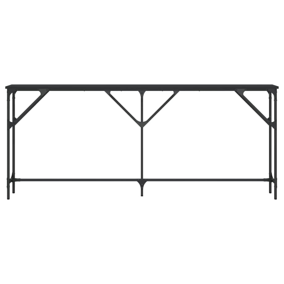 vidaXL Stolik konsolowy, czarny, 180x23x75 cm, materiał drewnopochodny