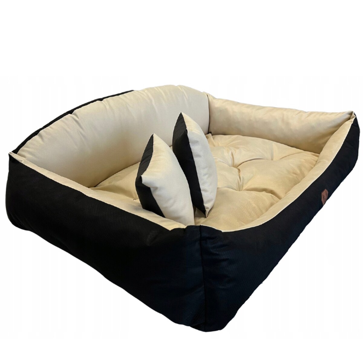 Legowisko Dla Psa Kanapa Posłanie Muszla 75X65 Cm Wodoodporne Poduszki Pikowane Beżowe