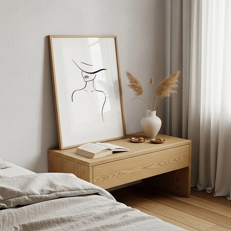 plakat line art mystery lady 2 50x70 cm