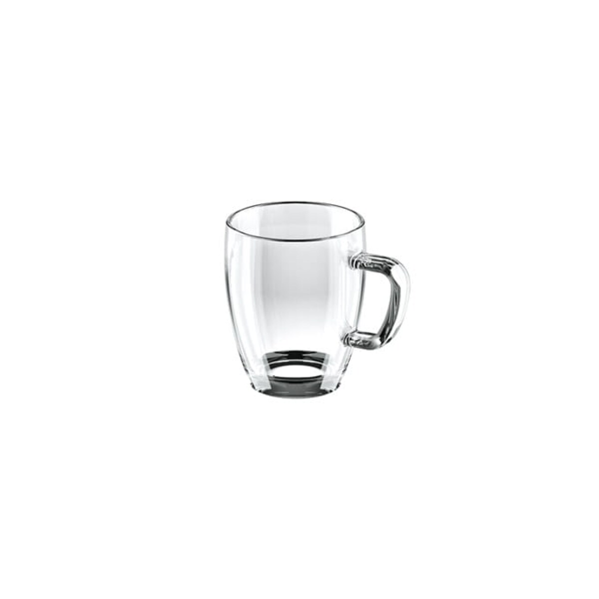 Kubek szklany CREMA 400 ml na kawę herbatę zioła z uchem przezroczyty