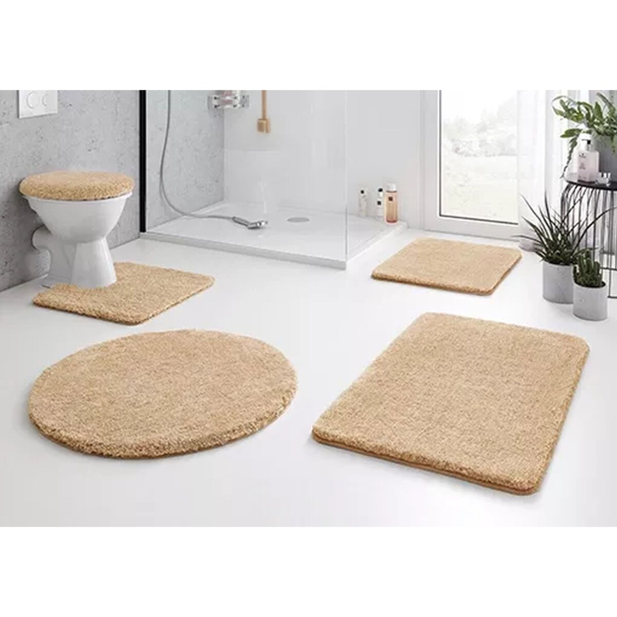 Kleine Wolke Relax Dywanik łazienkowy beżowy 70x120 cm