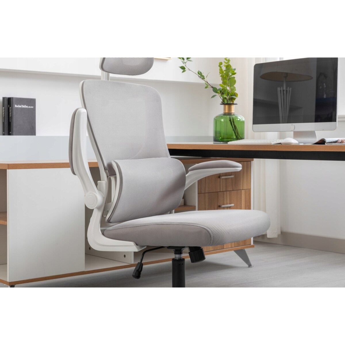 Fotel biurowy obrotowy ZEO szary