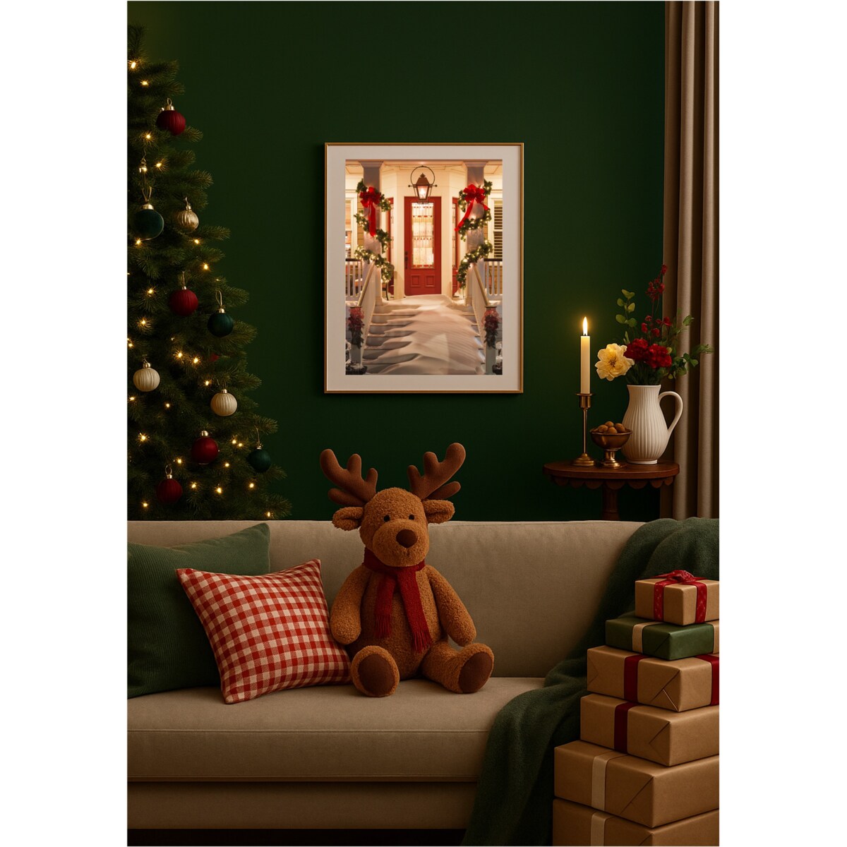 Poster Story, Plakat, Obraz - Świąteczny Ganek, wymiary 42 x 60 cm