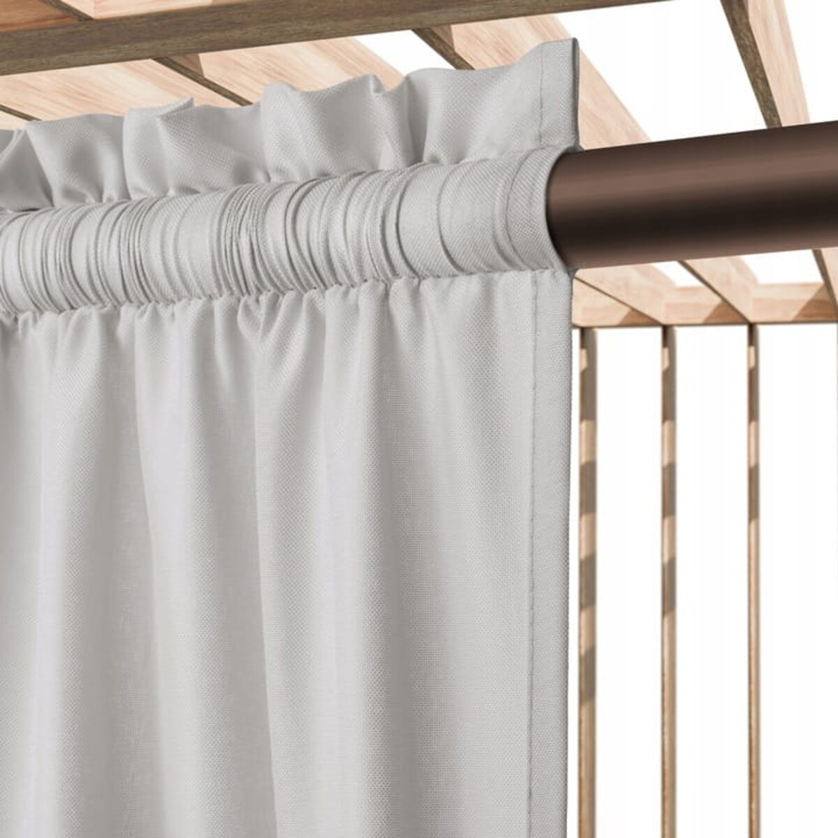 Zasłona Ogrodowa Wodoodporna Tarasowa na Taśmie Żabki Tunel Haczyki 140 x 250