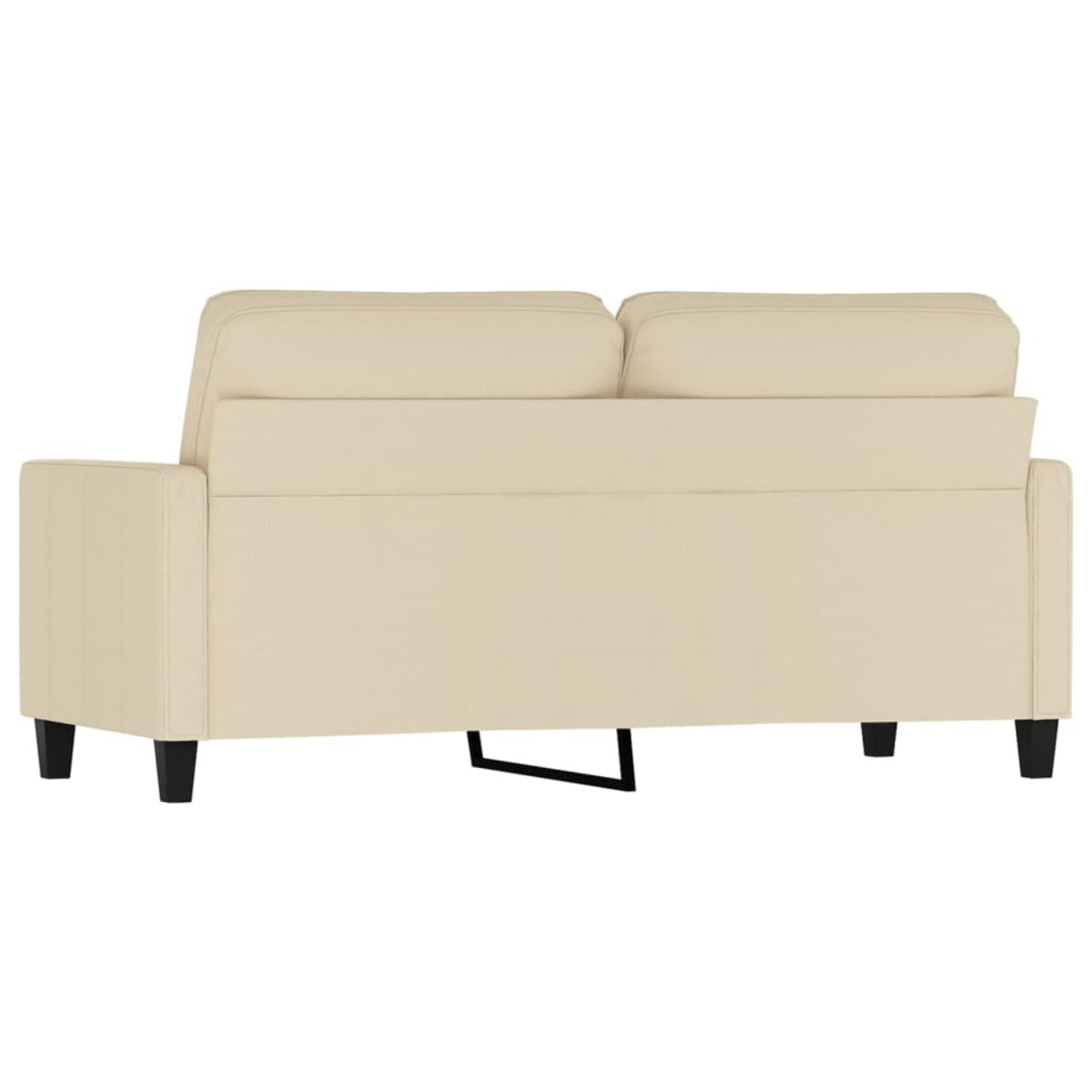 vidaXL 2-osobowa sofa, kremowa, 140 cm, tapicerowana tkaniną
