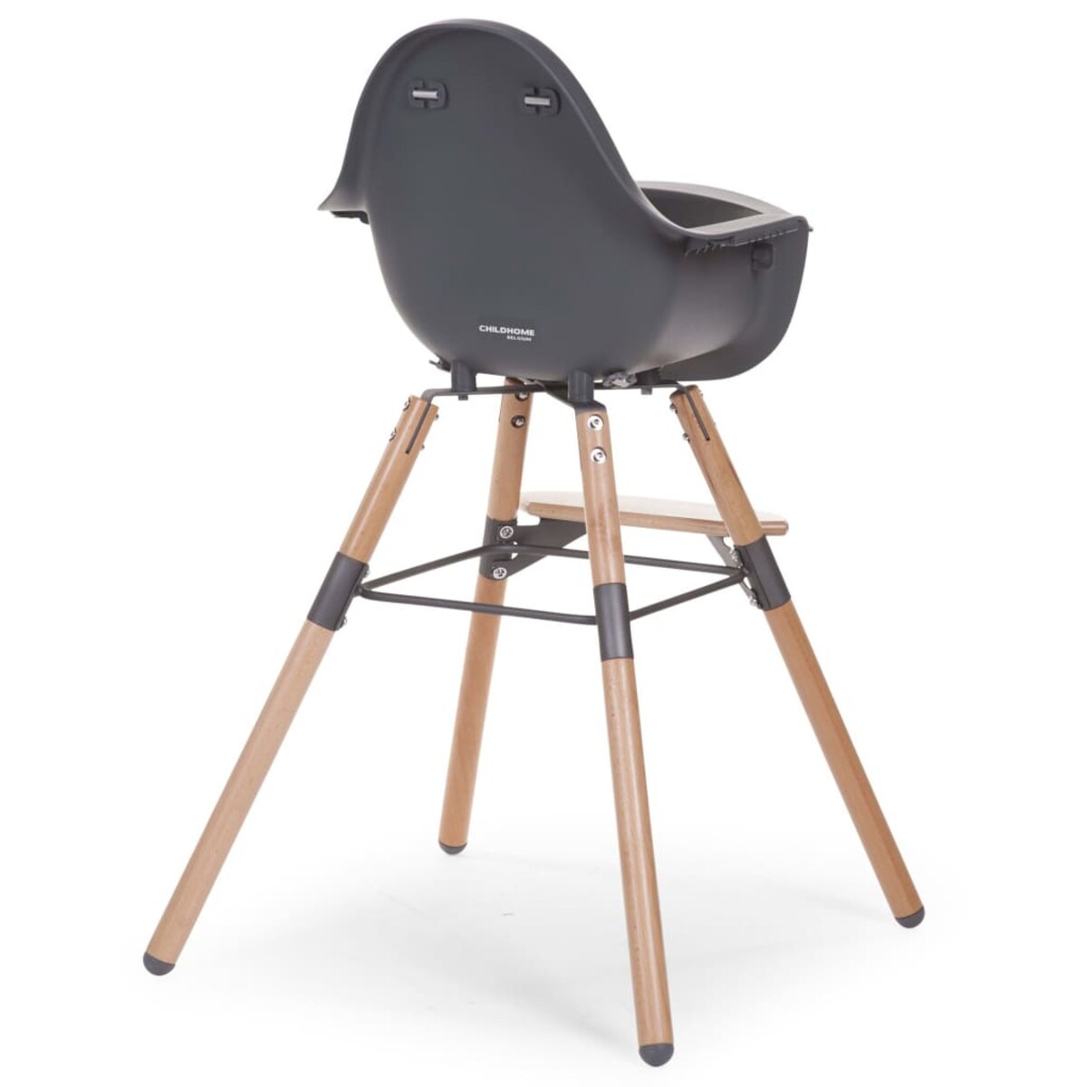 CHILDHOME Wysokie krzesełko dla dziecka 2-w-1 Evolu 2, antracyt