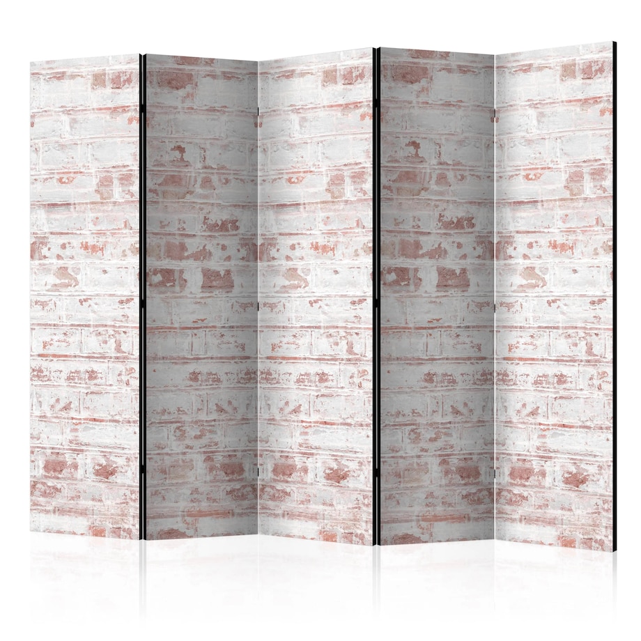 Parawan akustyczny Tła i desenie 225x172 cm 5-częściowy biały