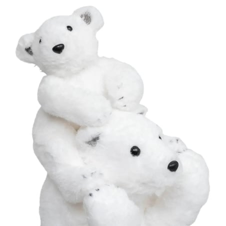 Figurka - mama miś polarny z maluszkami 52 cm