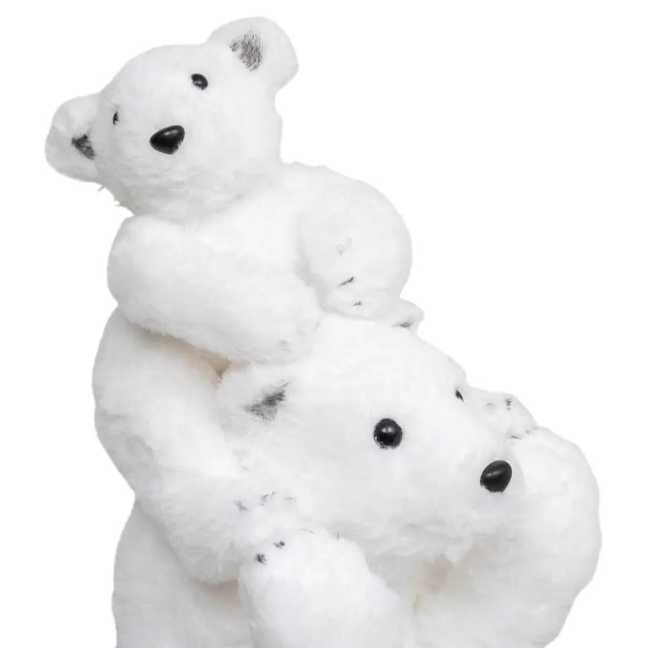 Figurka - mama miś polarny z maluszkami 52 cm
