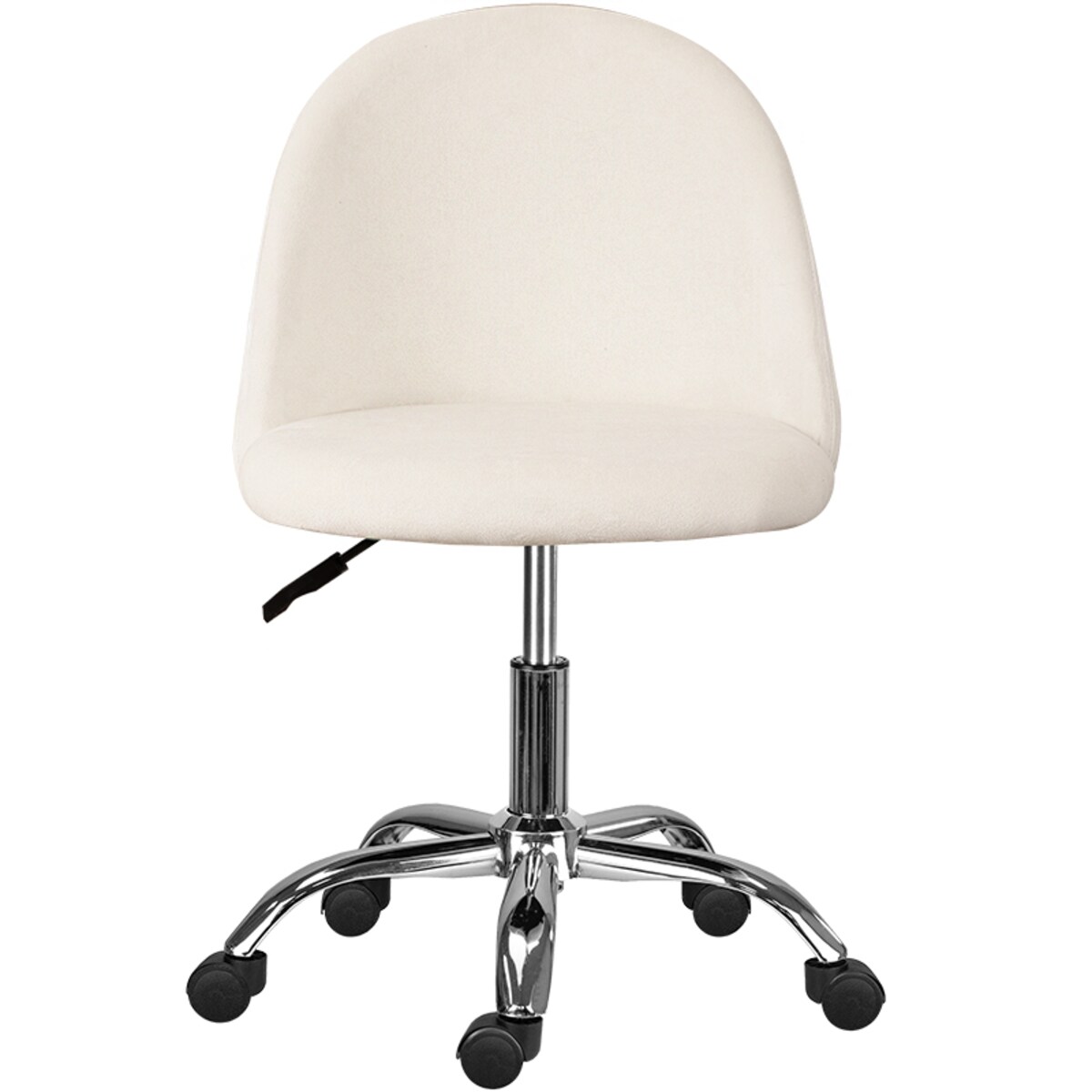 Fotel biurowy welurowy nowoczesny beżowy