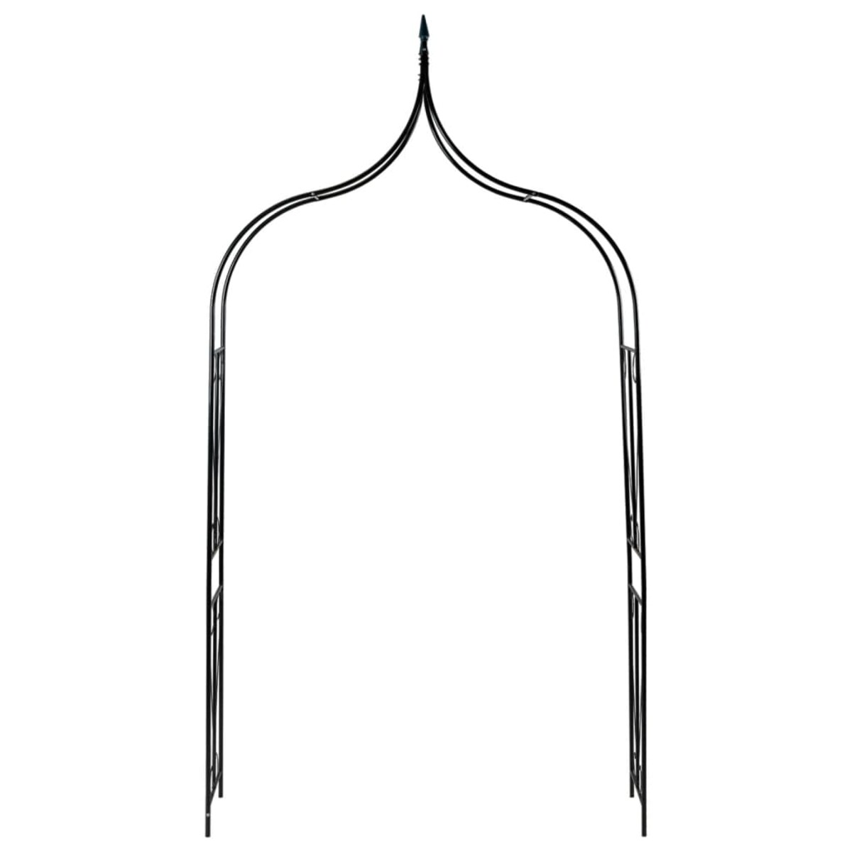 vidaXL Pergola ogrodowa, ciemnozielona, 142x37x275 cm, żelazna