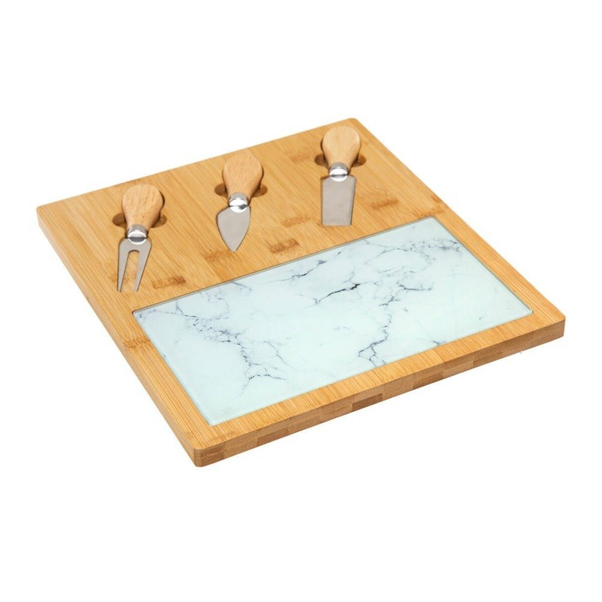 Talerz do serwowania serów z nożykami, 5 elementów, 30x28 cm