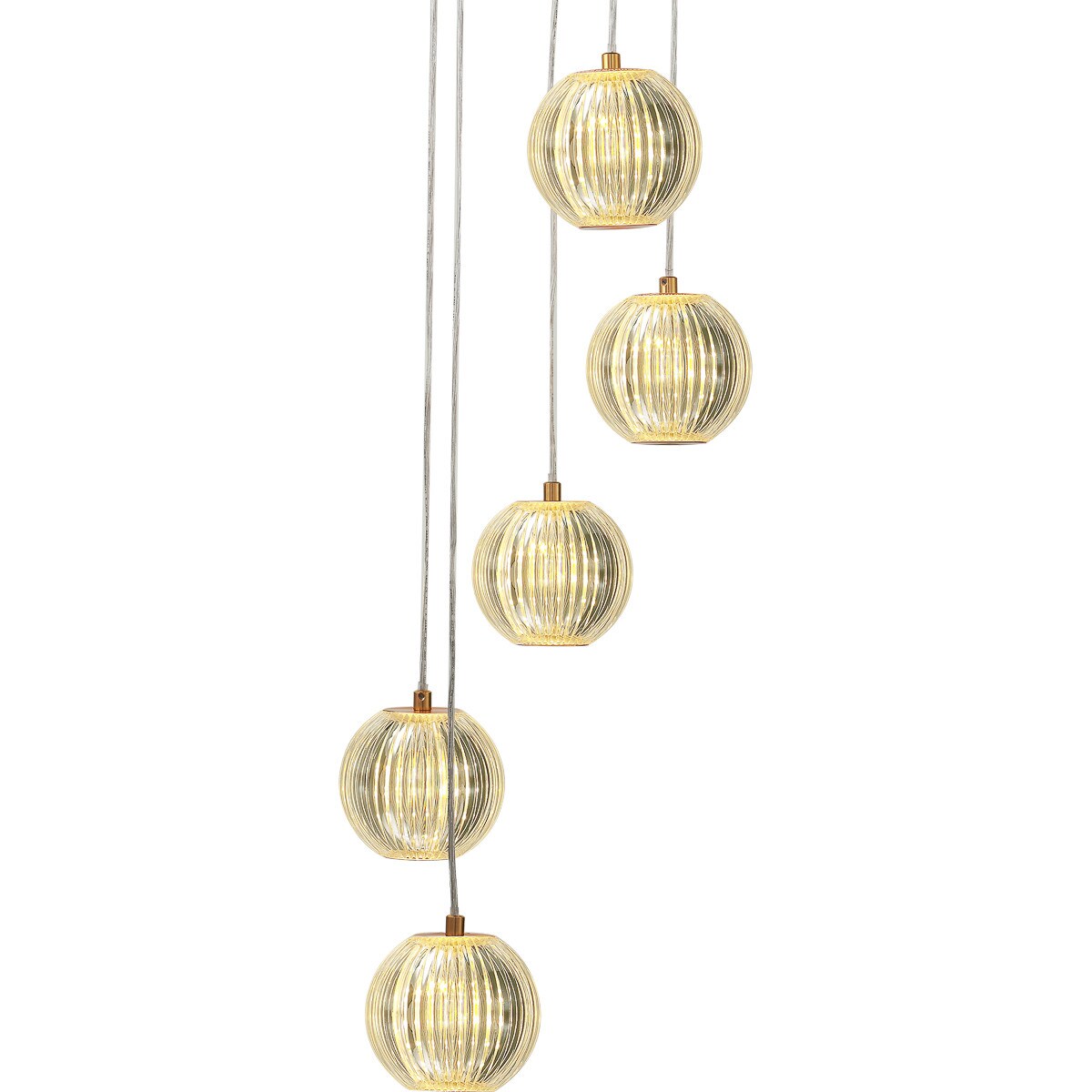 Lampa sufitowa wisząca Light Prestige Brillant złoty LED CCT 3000K/4000K/6000K (regulowana) 1 szt.