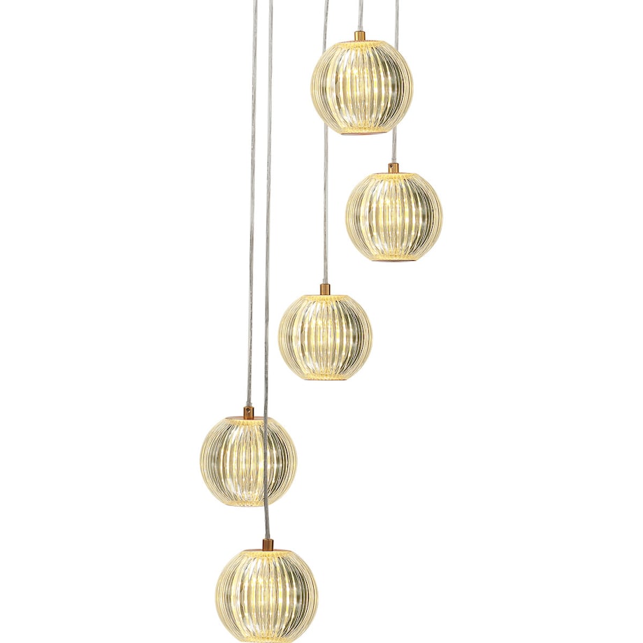 Lampa sufitowa wisząca Light Prestige Brillant złoty LED CCT 3000K/4000K/6000K (regulowana) 1 szt.