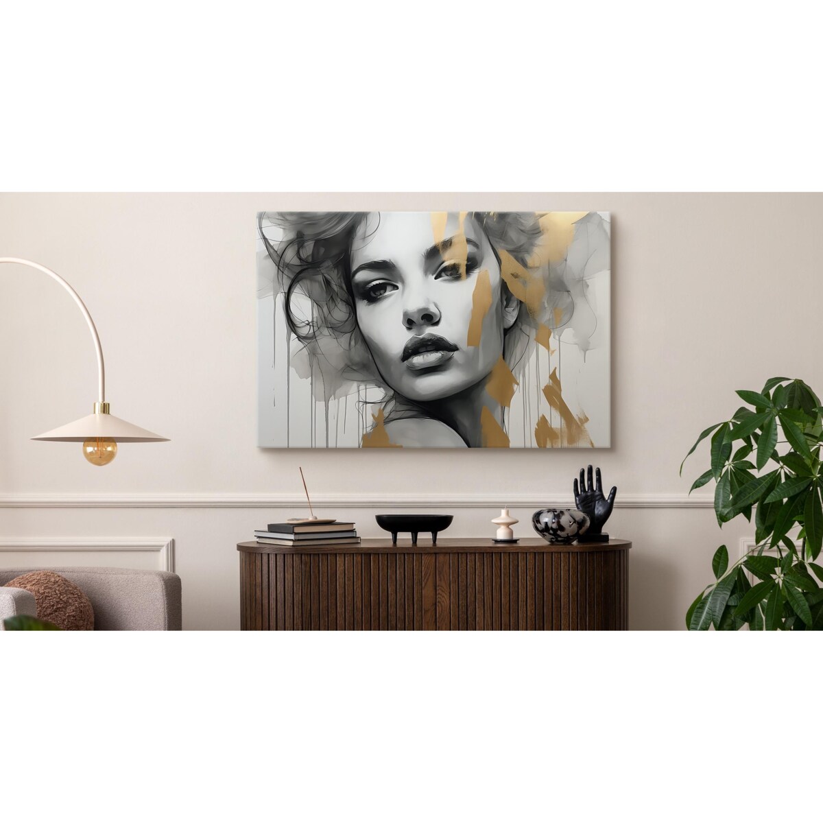 Obraz Ścienny ABSTRAKCYJNY Portret Kobiety 70x50cm