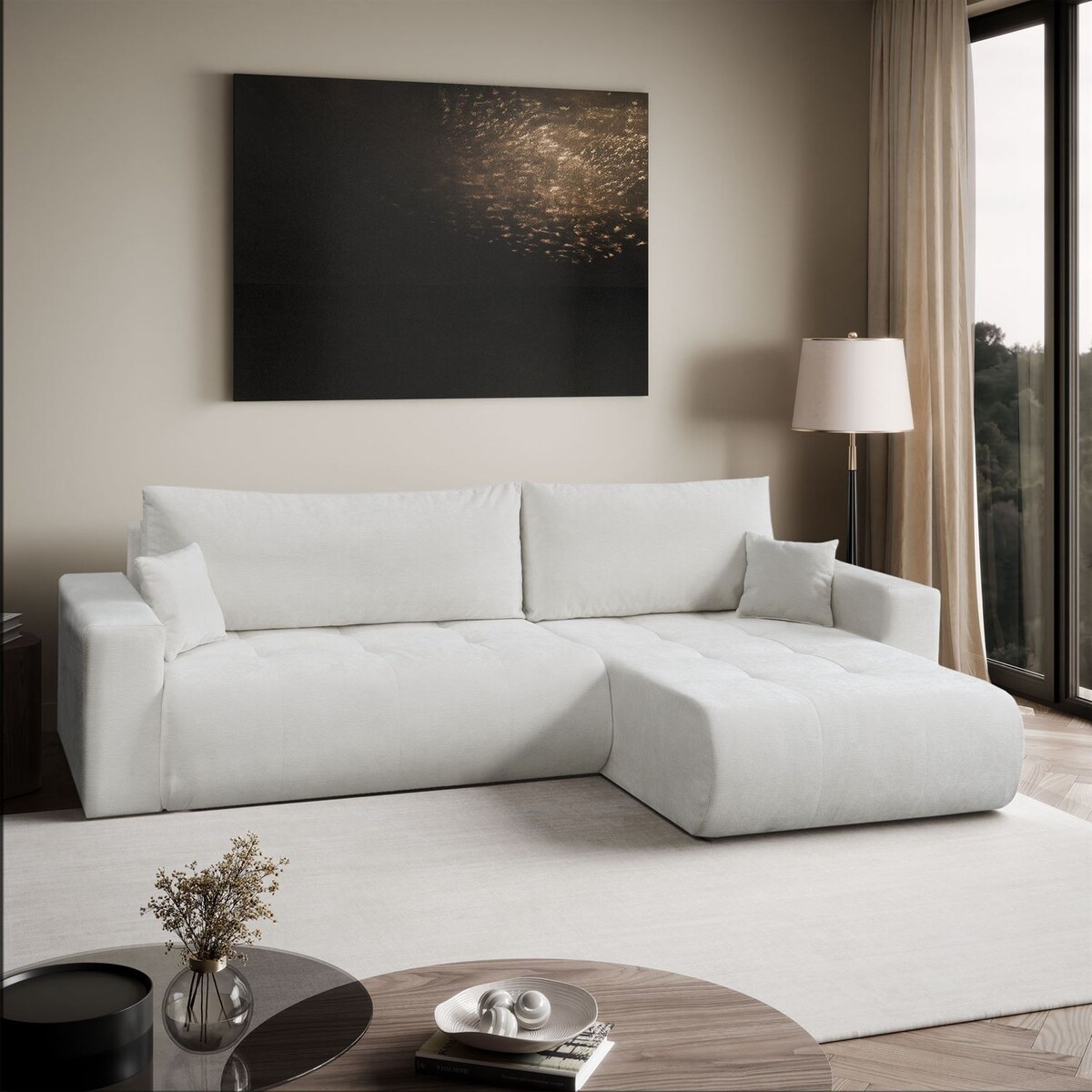 Narożnik tapicerowany CLOUD II XL z funkcją spania, Vibe 03