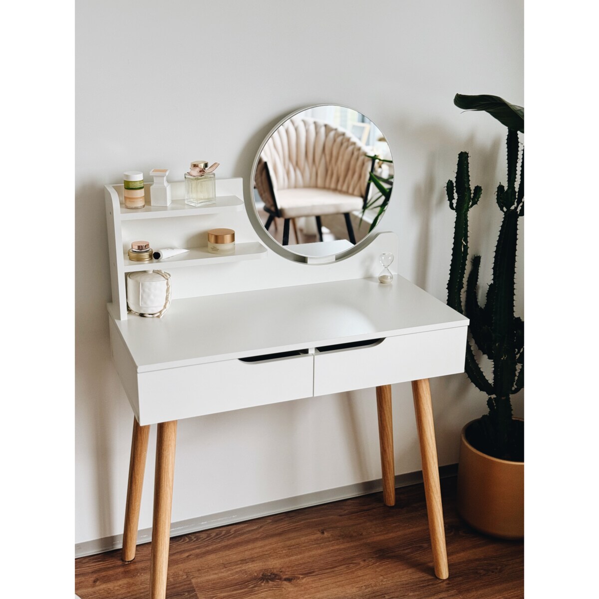 Toaletka z lustrem SCANDI kosmetyczna skandynawska