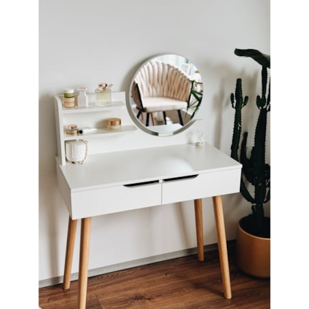 Toaletka z lustrem SCANDI kosmetyczna skandynawska