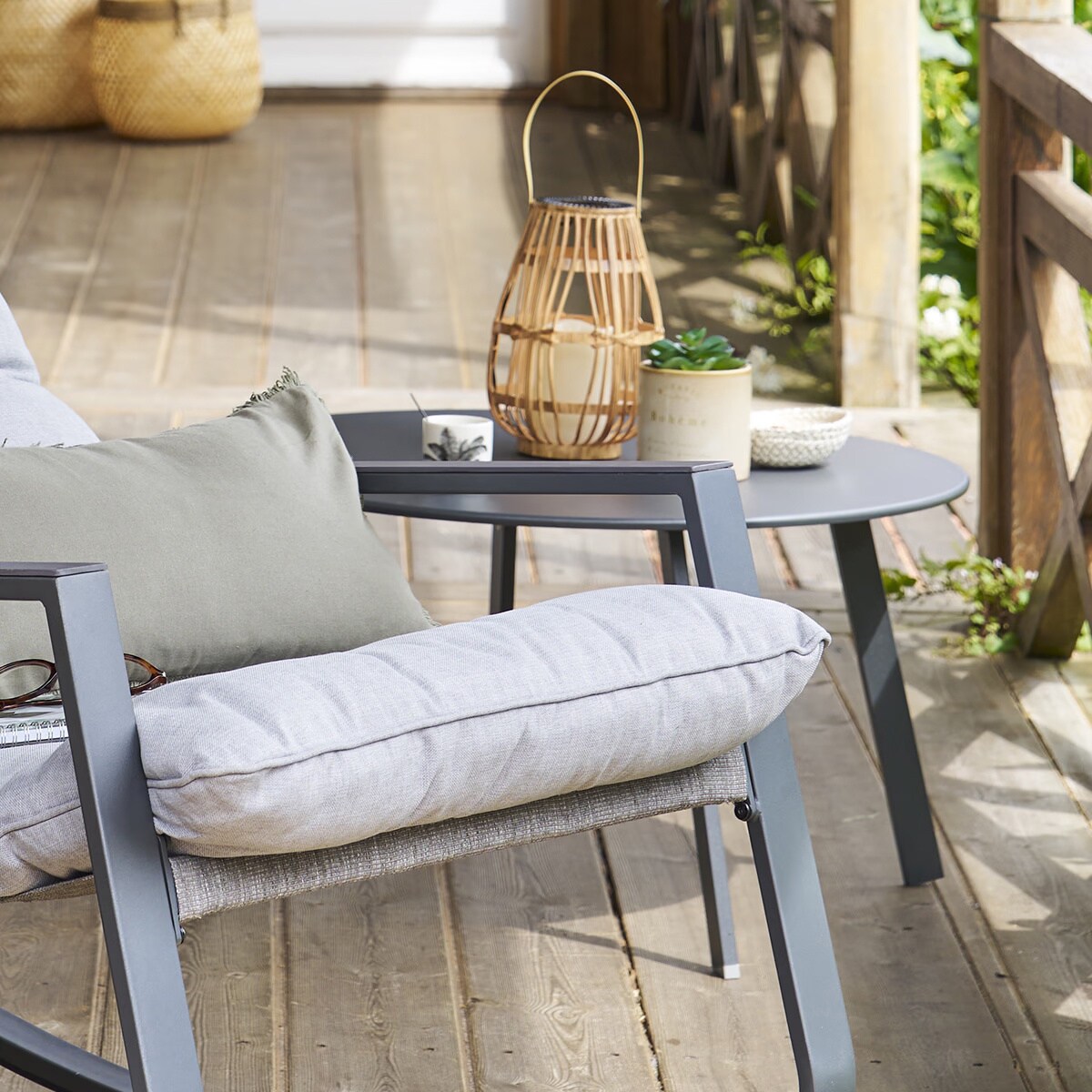 Stolik ogrodowy metalowy SAONA, Ø 70 cm