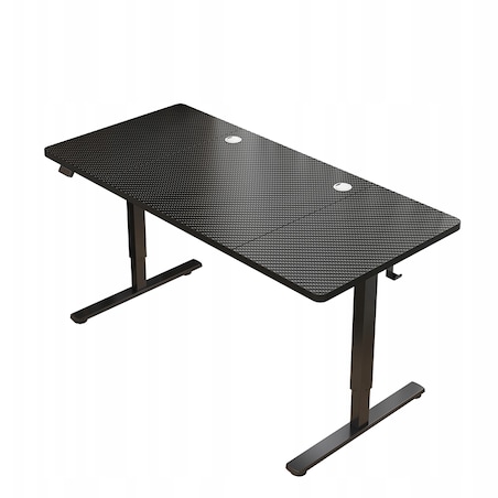 Biurko Elektryczne Czarne 160x80 Regulowane 72-118 cm