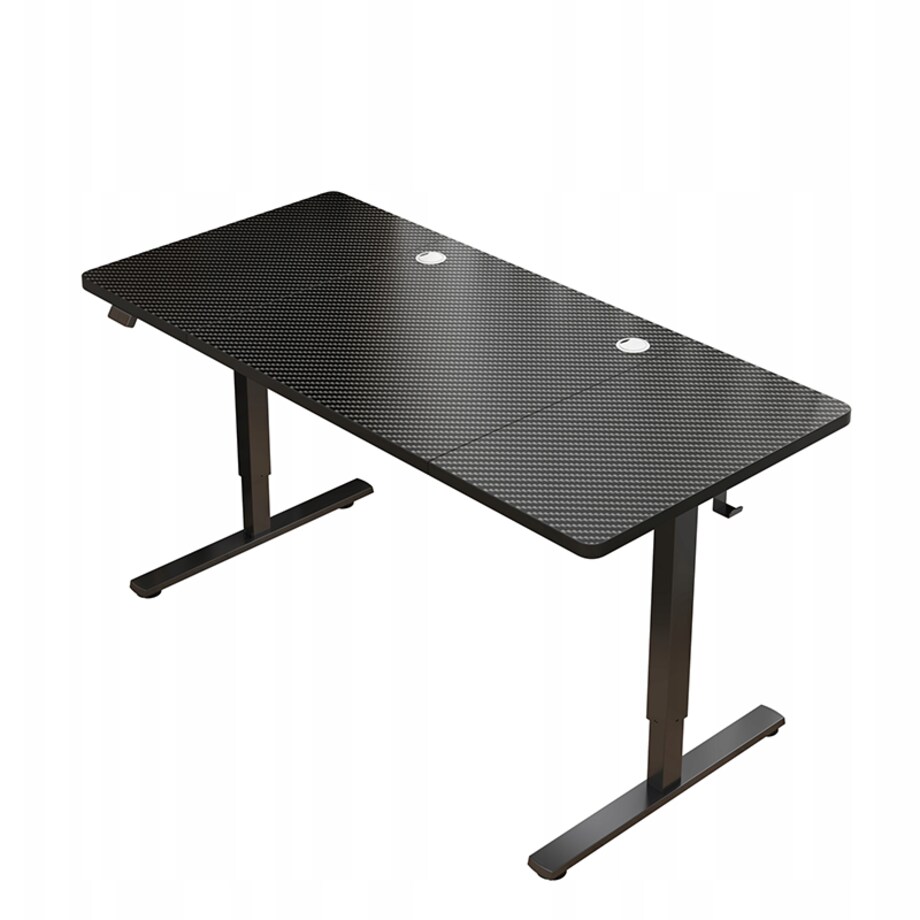 Biurko Elektryczne Czarne 160x80 Regulowane 72-118 cm