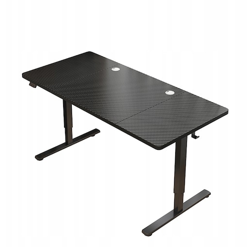 Biurko Elektryczne Czarne 160x80 Regulowane 72-118 cm