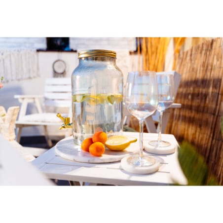 Marmurowa taca do serwowania przekąsek, talerz MARBLE, Ø 30 cm