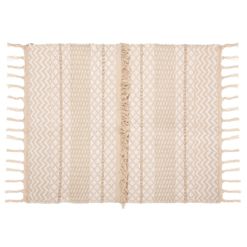 Dywan beżowy Cot Sand, bawełniany, boho, 60 x 90 cm