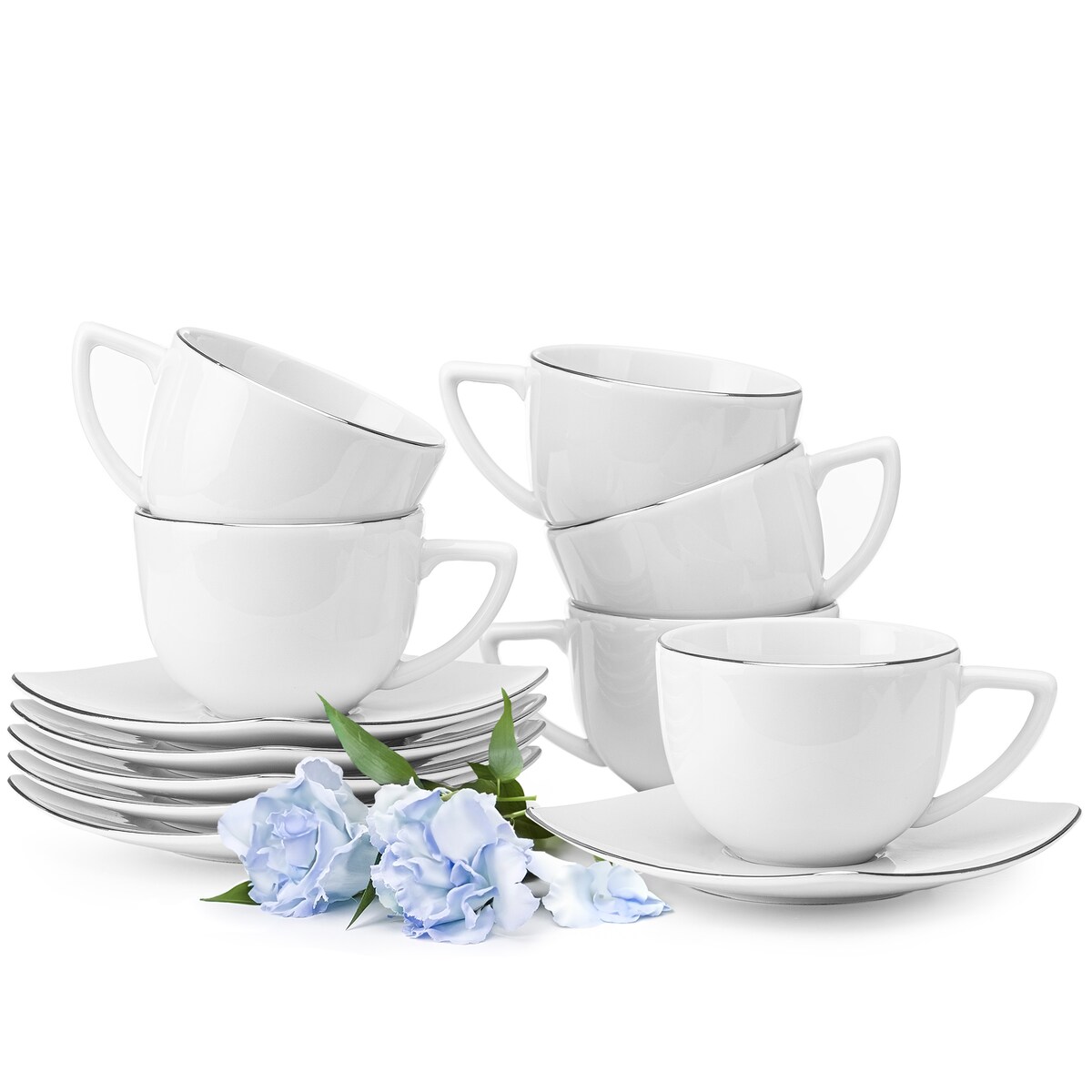 Konsimo CARLINA Filiżanka do kawy ze spodkiem 12 szt.