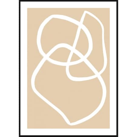 Poster Story, Plakat, Obraz - Beżowe Linie No1, wymiary 21 x 30 cm