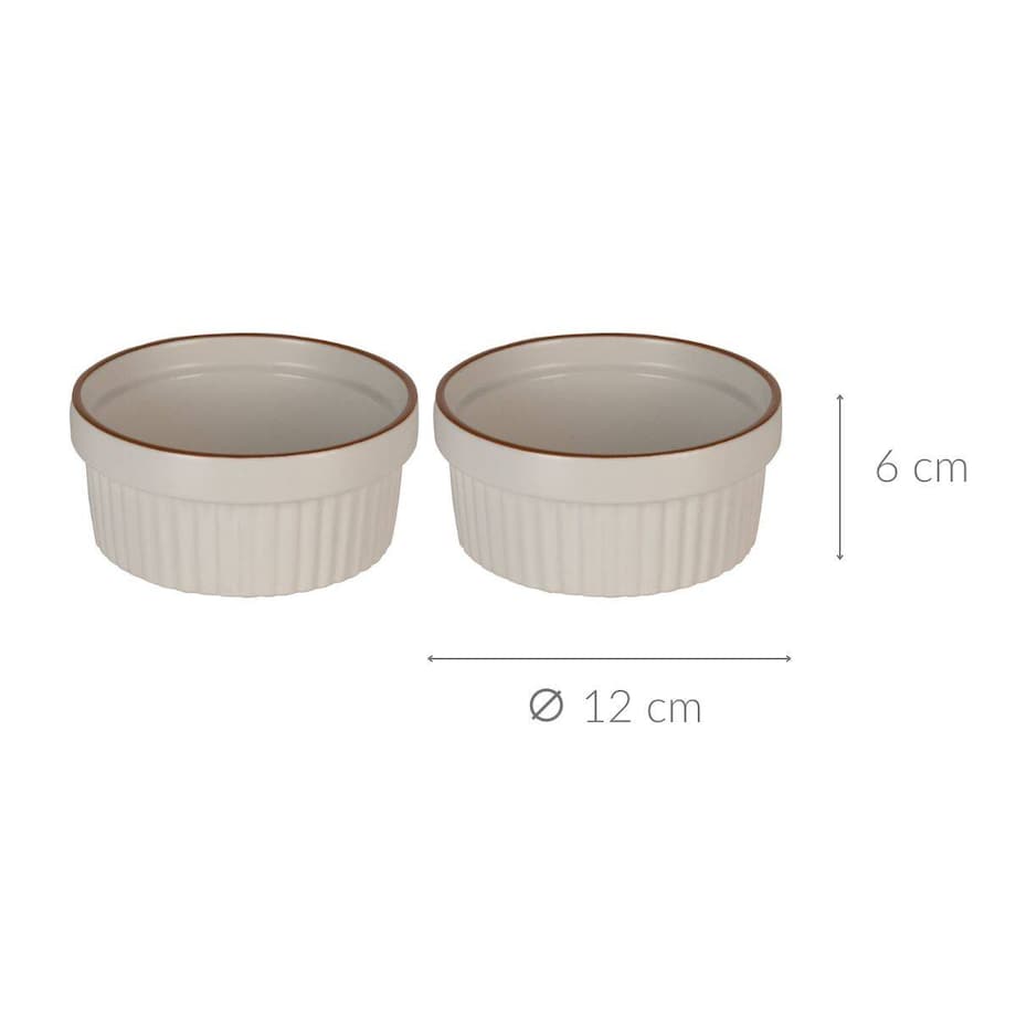 Naczynia do zapiekania w piekarniku, porcelanowe, 2 sztuki, 290 ml