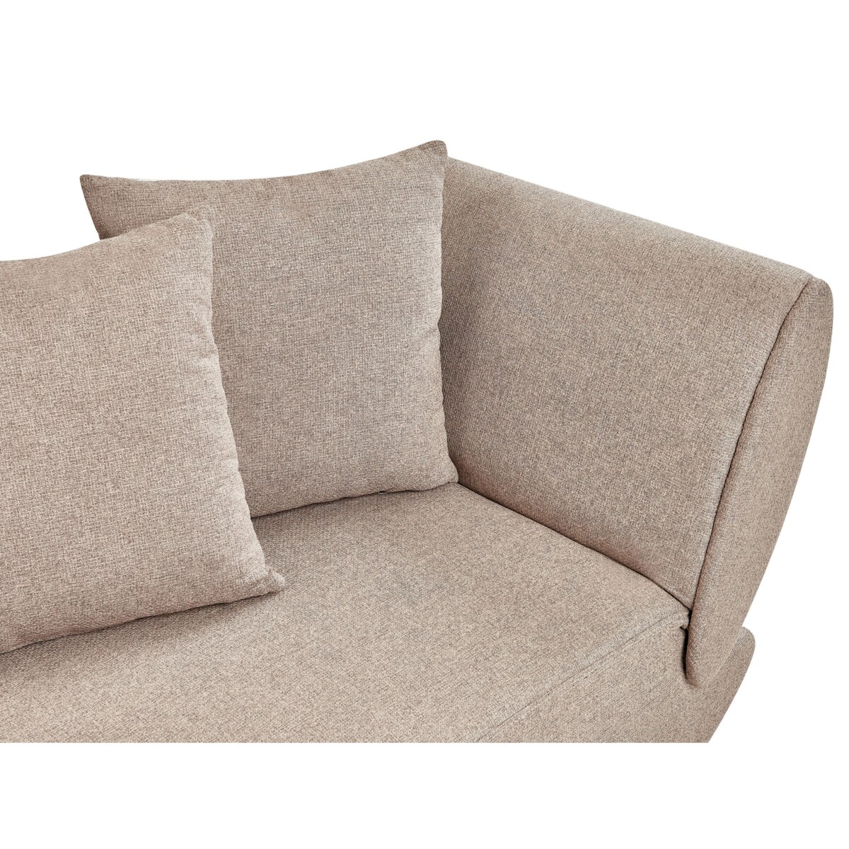 Szezlong z pojemnikiem prawostronny jasnobrązowy MERI II