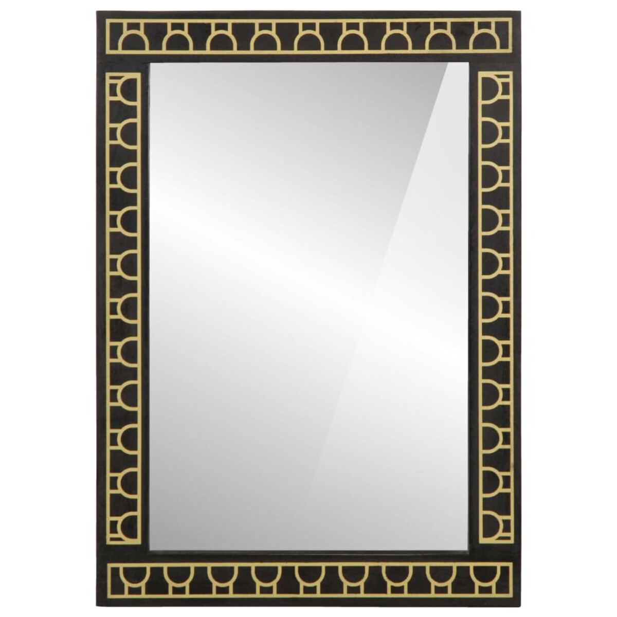 vidaXL Lustro łazienkowe, 50x70x2,5 cm, lite drewno mango i szkło