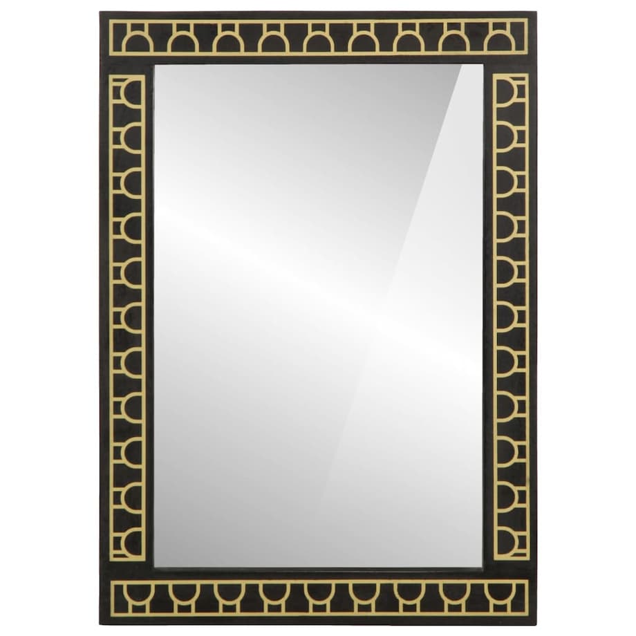 vidaXL Lustro łazienkowe, 50x70x2,5 cm, lite drewno mango i szkło