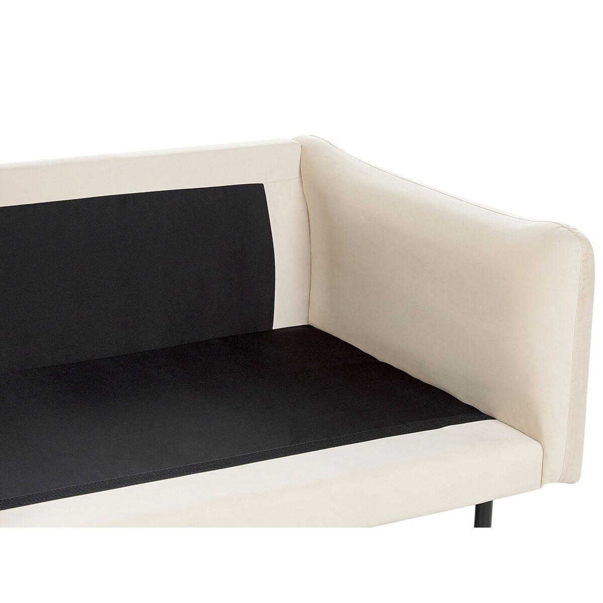 Sofa 3-osobowa welurowa jasnobeżowa VINTERBRO