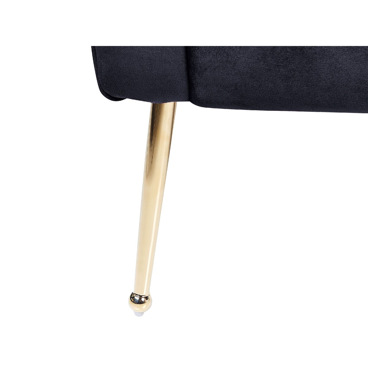 Szezlong welurowy czarny NANTILLY