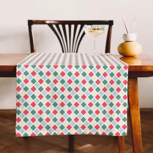 Bieżnik świąteczny - Świąteczna kratka - 40x250