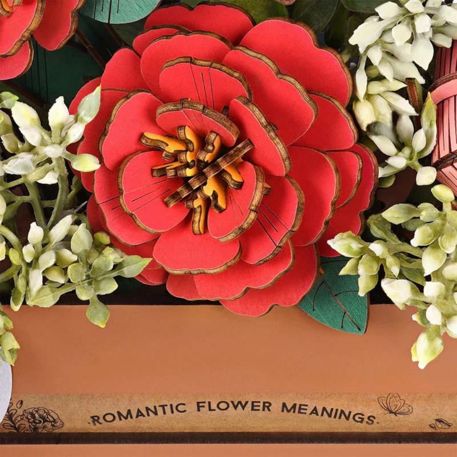 Wiosenny bukiet kwiatów w koszyku - flower box DIY - kwiaty Robotime