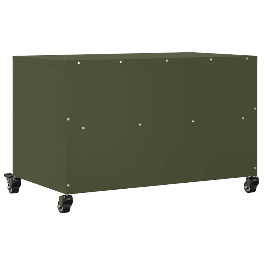 vidaXL Szafka RTV, oliwkowa, 68x39x43,5 cm, stal