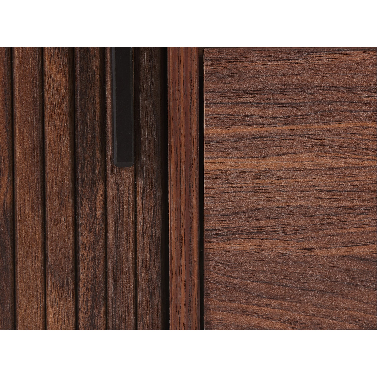 Szafka RTV ciemne drewno z czarnym JOSE