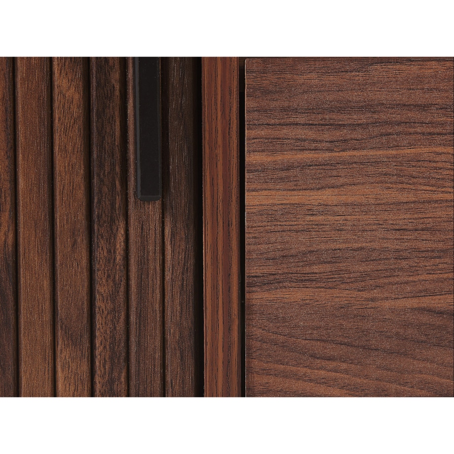 Szafka RTV ciemne drewno z czarnym JOSE