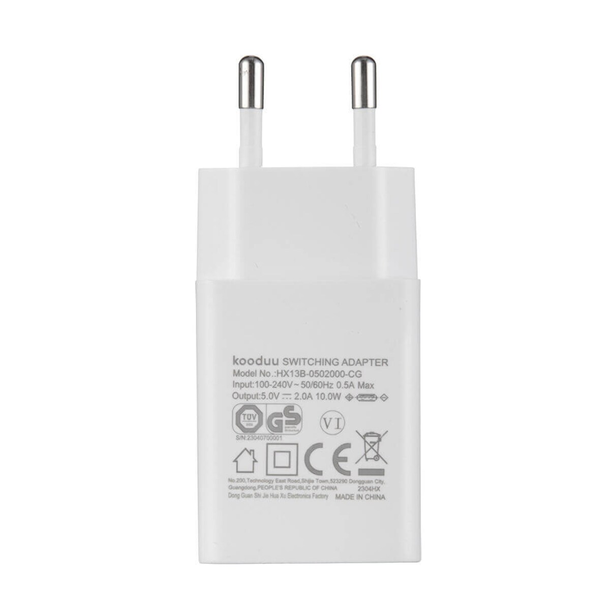 KOODUU Ładowarka sieciowa USB - Biały
