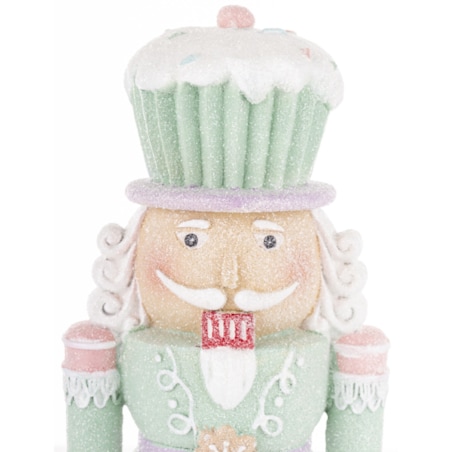 Figurka - Dziadek do orzechów 23x10x7 cm MUFINKOWY