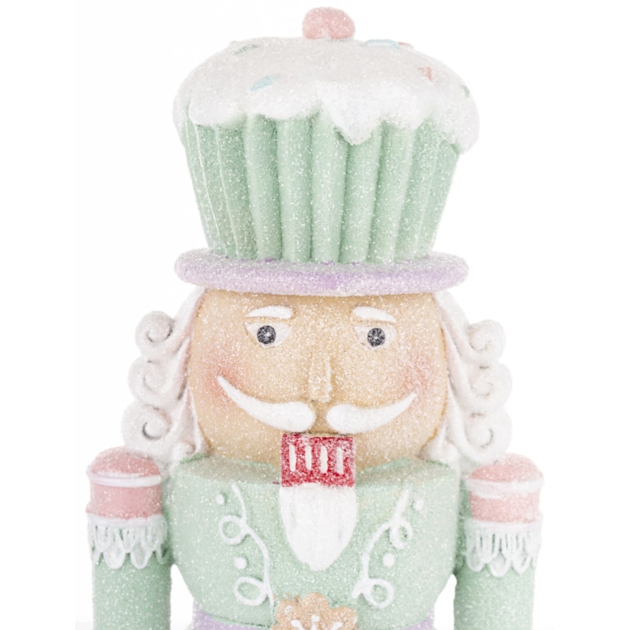 Figurka - Dziadek do orzechów 23x10x7 cm MUFINKOWY