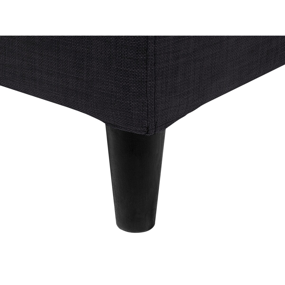 Łóżko tapicerowane LED 160 x 200 cm czarne FITOU