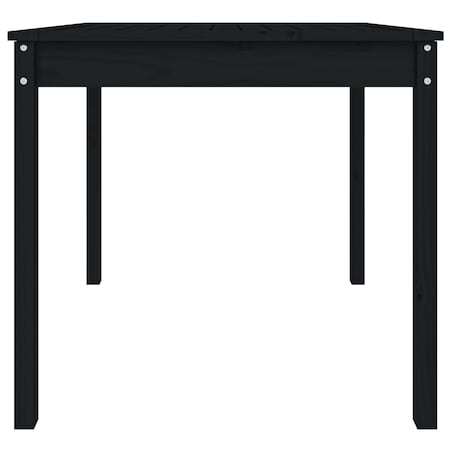 vidaXL Stolik ogrodowy, czarny, 82,5x82,5x76 cm, lite drewno sosnowe