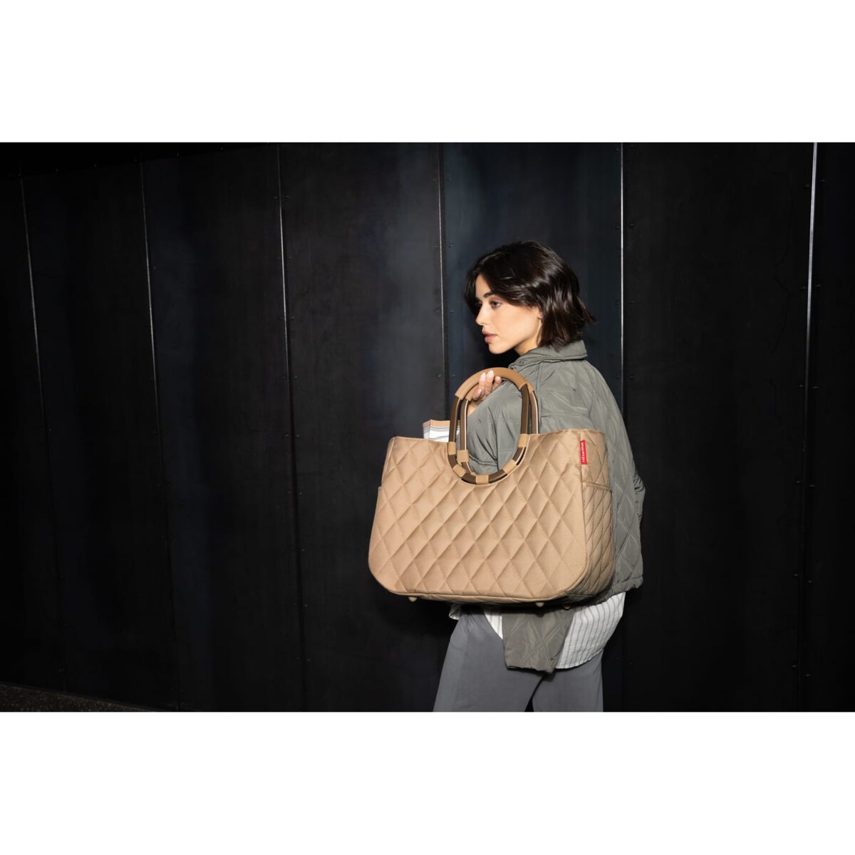 Torba LOOPSHOPPER L FRAME, rhombus ginger