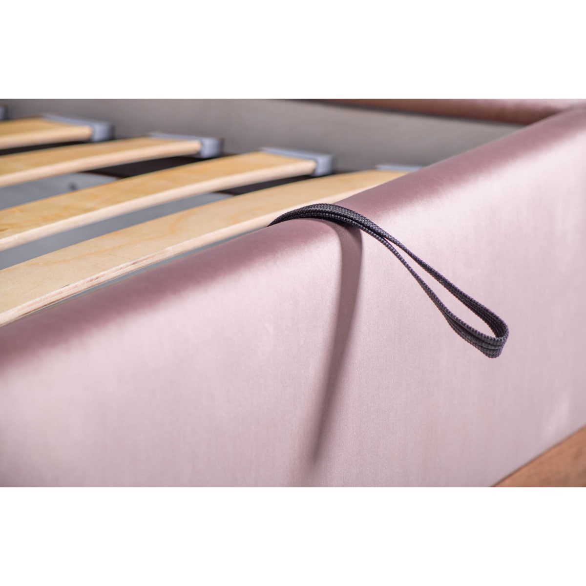 Łóżko dziecięce Delikate z pojemnikiem na pościel (90x200) w tkaninie Charles Mellow