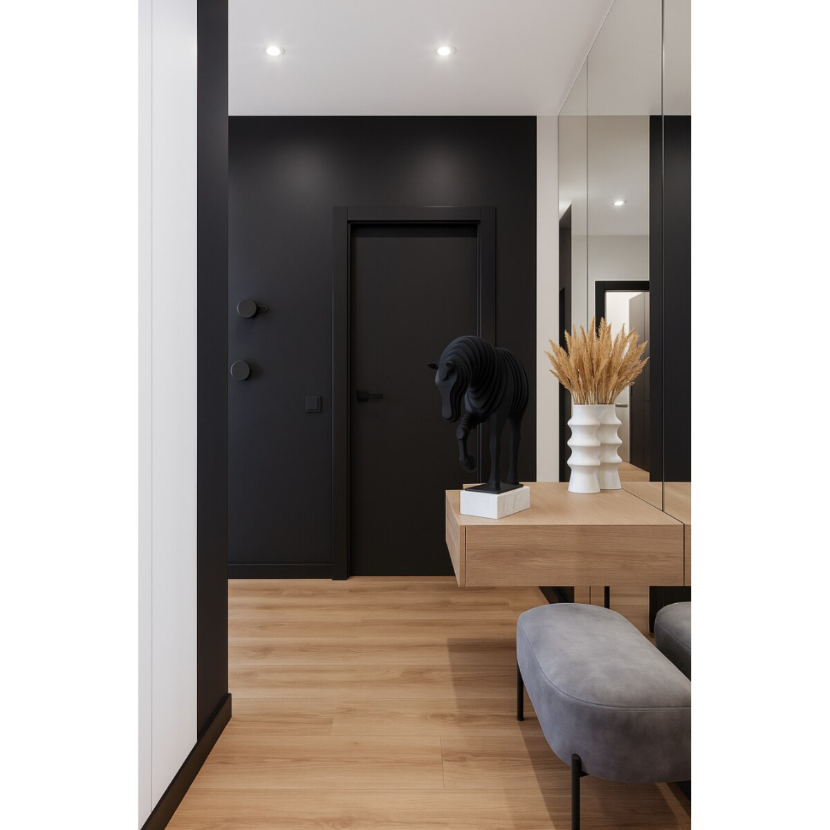 FIGURKA DEKORACYJNA SOLERRO SZARY